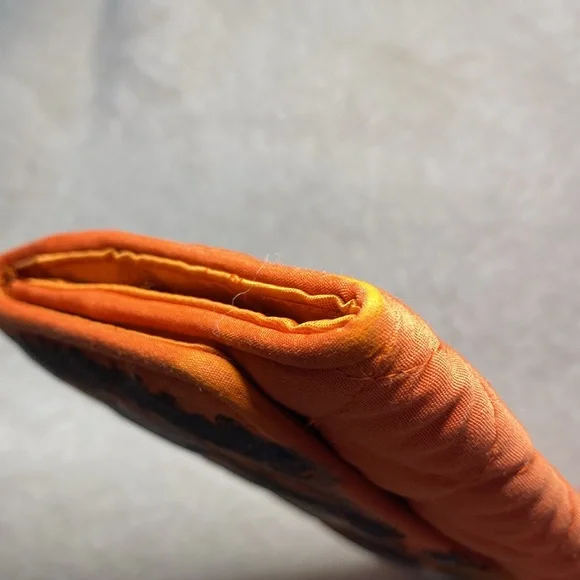 SOLD Hand-Painted Tiger’s Eye Quilted Wallet ‘Staring Contest’ - Picture 9 of 15